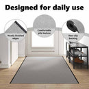 vidaXL Ajtószőnyeg Szürke és fekete 120 x 350 cm 100% Poliamid