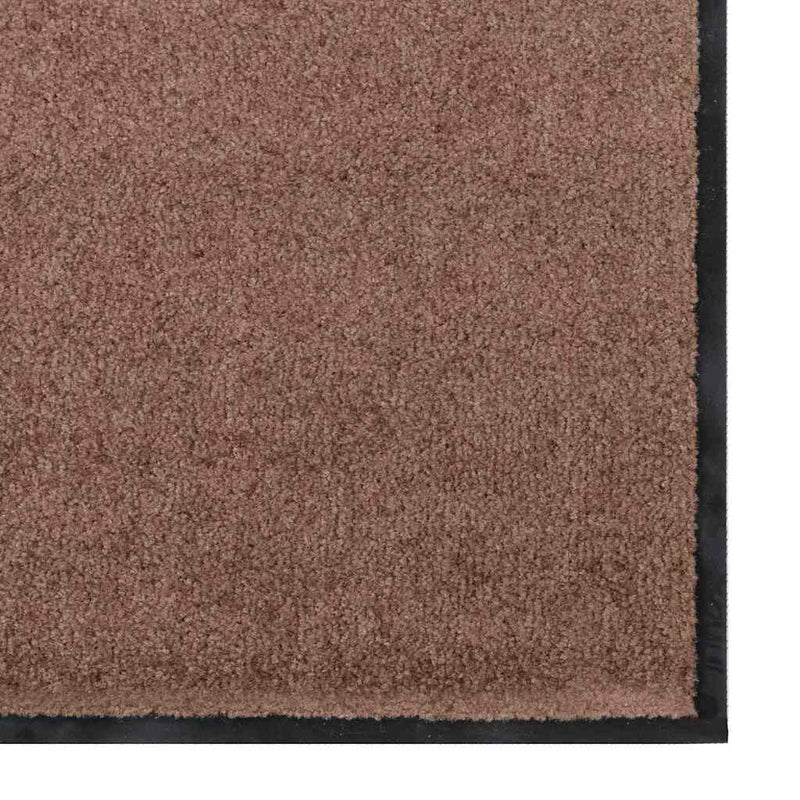 vidaXL Ajtószőnyeg Barna és fekete 60 x 180 cm Polipropilén és vinil