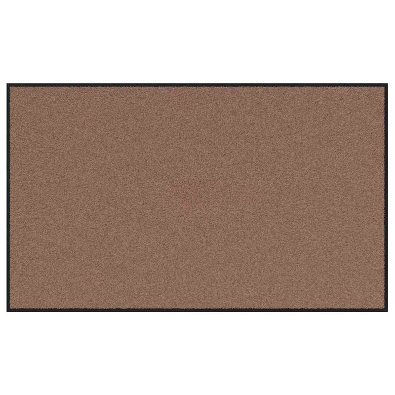 vidaXL Ajtószőnyeg Barna és fekete 90 x 150 cm Polipropilén és vinil