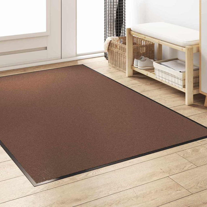 vidaXL Ajtószőnyeg Barna és fekete 120 x 180 cm Polipropilén és vinil