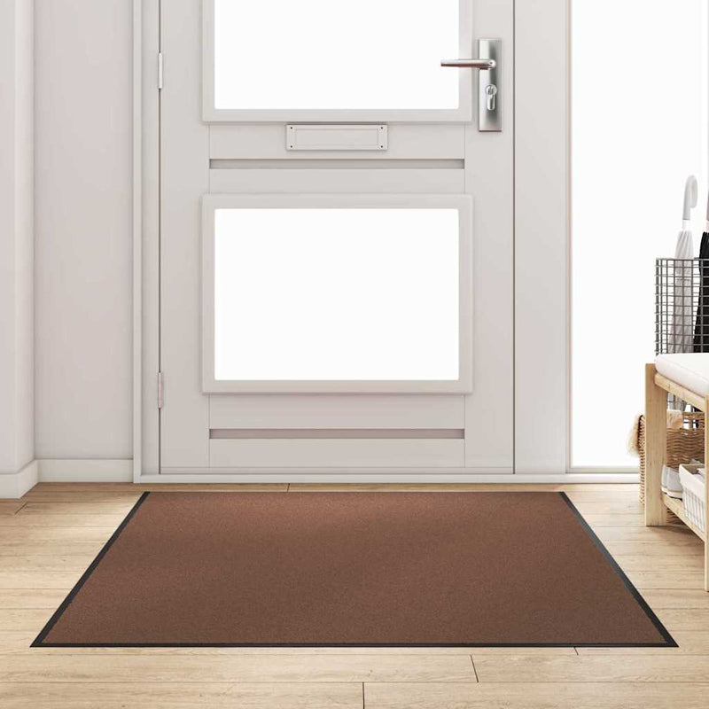 vidaXL Ajtószőnyeg Barna és fekete 120 x 180 cm Polipropilén és vinil