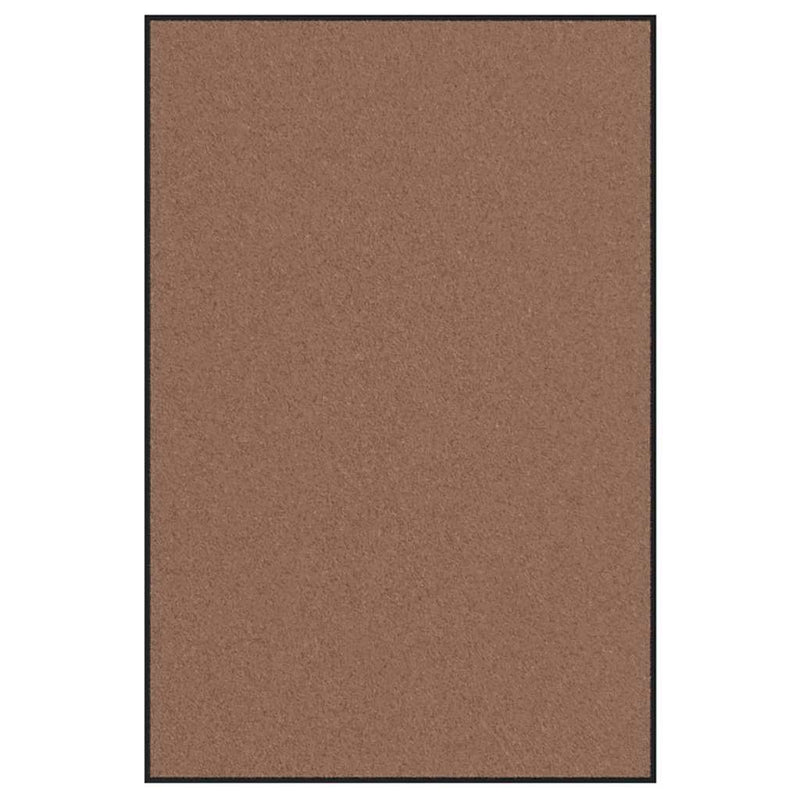 vidaXL Ajtószőnyeg Barna és fekete 120 x 180 cm Polipropilén és vinil