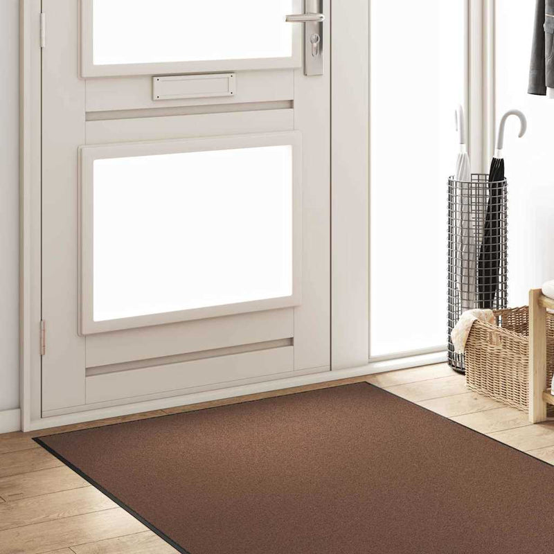 vidaXL Ajtószőnyeg Barna és fekete 120 x 250 cm Polipropilén és vinil