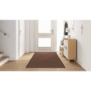 vidaXL Ajtószőnyeg Barna és fekete 120 x 350 cm 100% Poliamid