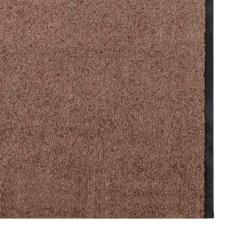 vidaXL Ajtószőnyeg Barna és fekete 120 x 400 cm Polipropilén és vinil