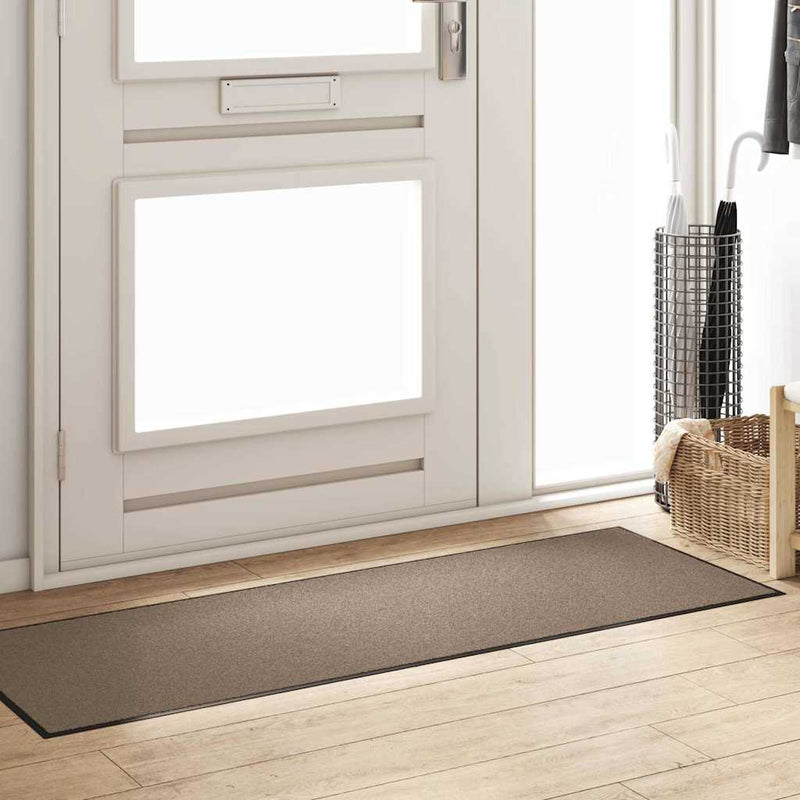 vidaXL Ajtószőnyeg Beige és fekete 60 x 180 cm Polipropilén és vinil