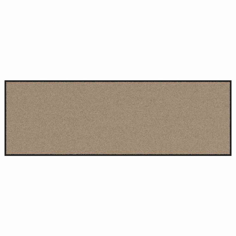 vidaXL Ajtószőnyeg Beige és fekete 60 x 180 cm Polipropilén és vinil
