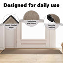 vidaXL Ajtószőnyeg Beige és fekete 90 x 150 cm 100% Poliamid