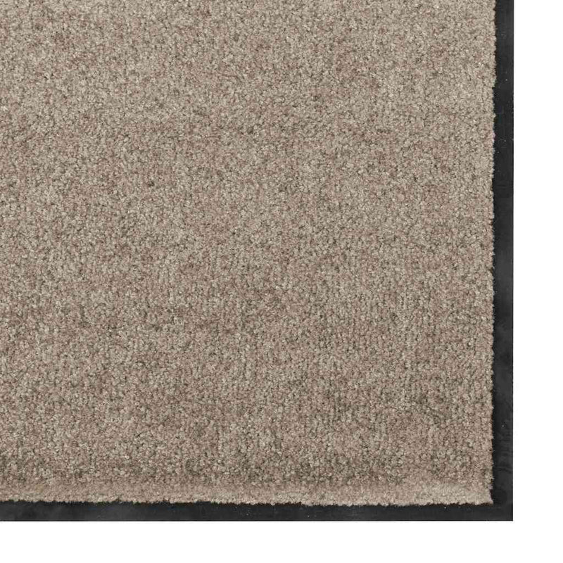 vidaXL Ajtószőnyeg Beige és fekete 120 x 180 cm Polipropilén és vinil