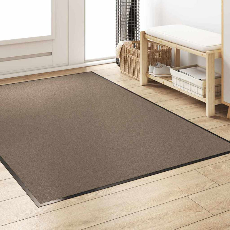 vidaXL Ajtószőnyeg Beige és fekete 120 x 180 cm Polipropilén és vinil