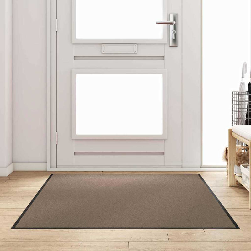 vidaXL Ajtószőnyeg Beige és fekete 120 x 180 cm Polipropilén és vinil