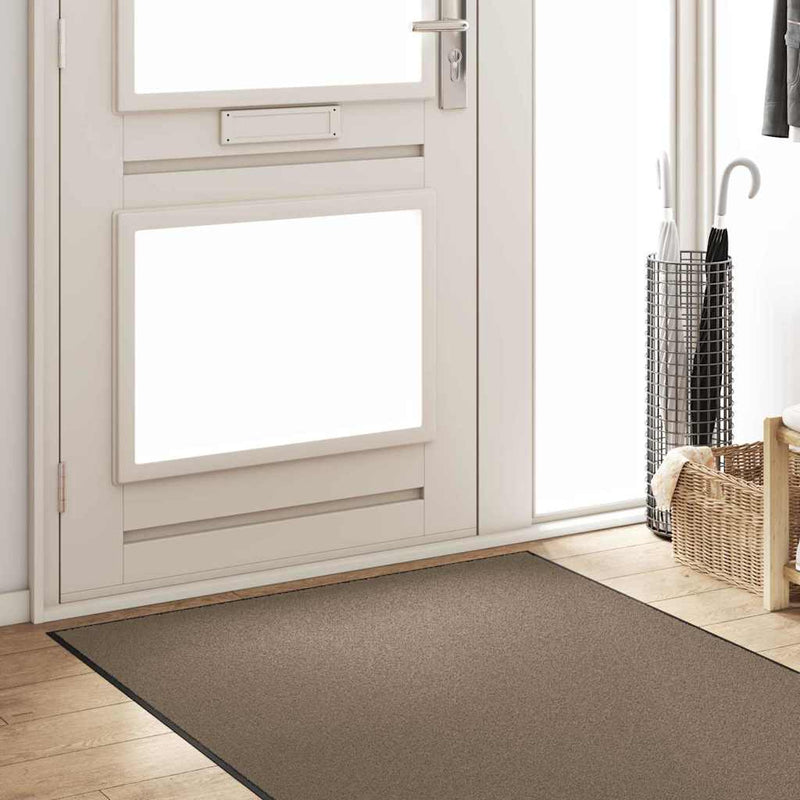 vidaXL Ajtószőnyeg Beige és fekete 120 x 250 cm Polipropilén és vinil