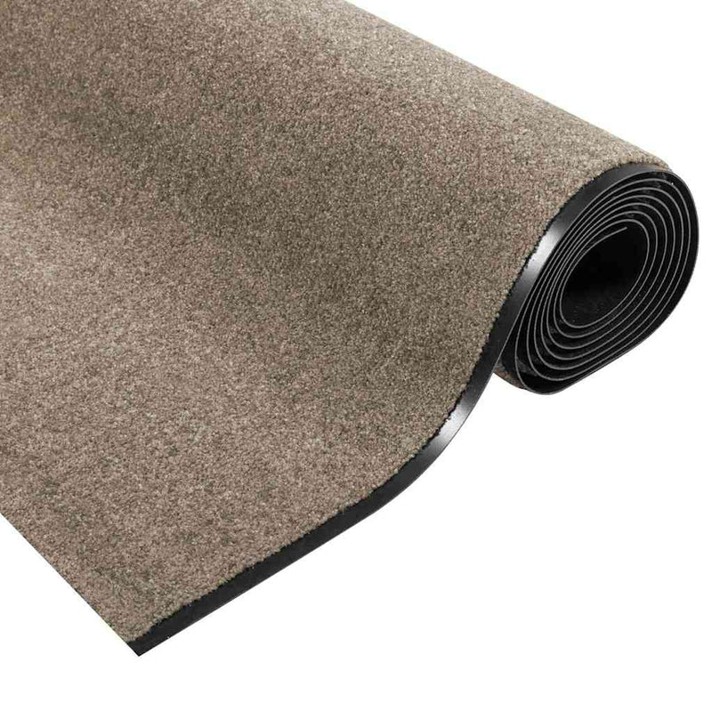 vidaXL Ajtószőnyeg Beige és fekete 120 x 350 cm Polipropilén és vinil