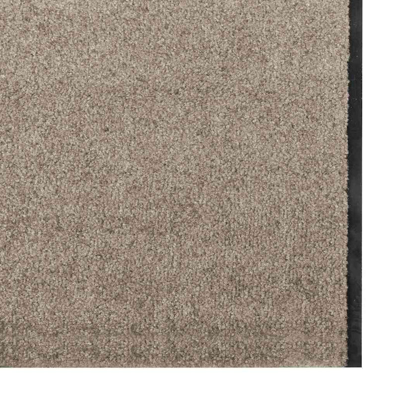 vidaXL Ajtószőnyeg Beige és fekete 120 x 400 cm Polipropilén és vinil