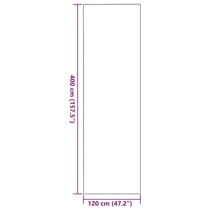 vidaXL Ajtószőnyeg Beige és fekete 120 x 400 cm Polipropilén és vinil