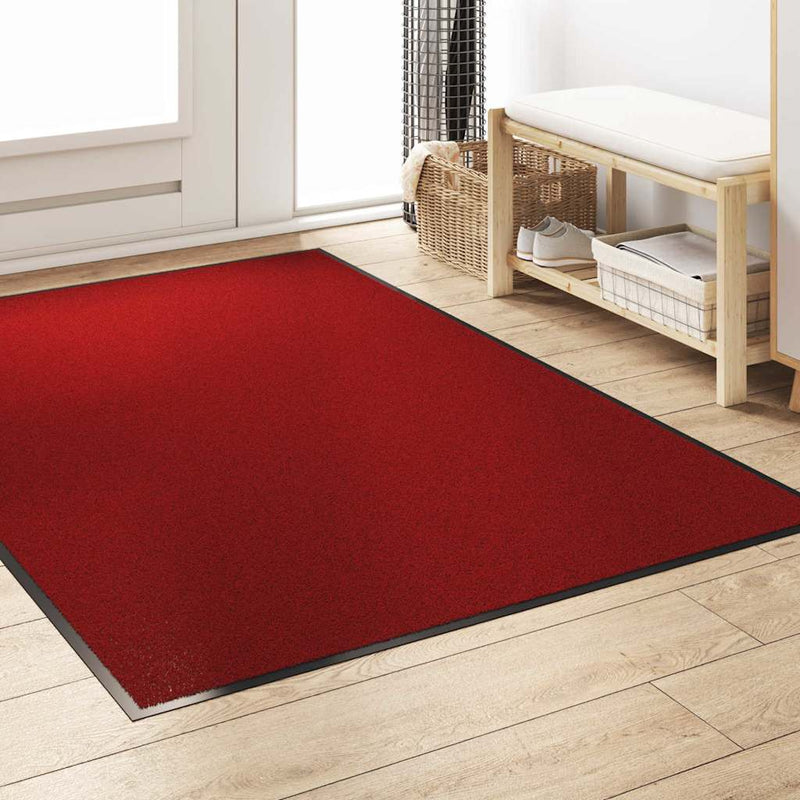 vidaXL Ajtószőnyeg Piros és Fekete 120 x 180 cm Polipropilén és vinil