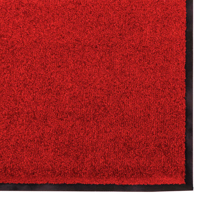 vidaXL Ajtószőnyeg Piros és Fekete 120 x 250 cm Polipropilén és vinil