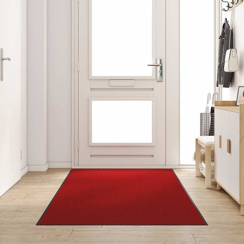 vidaXL Ajtószőnyeg Piros és Fekete 120 x 250 cm Polipropilén és vinil