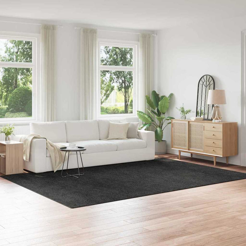 vidaXL Csúszásgátló Shaggy Szőnyeg Sötétszürke 240 x 340 cm PP