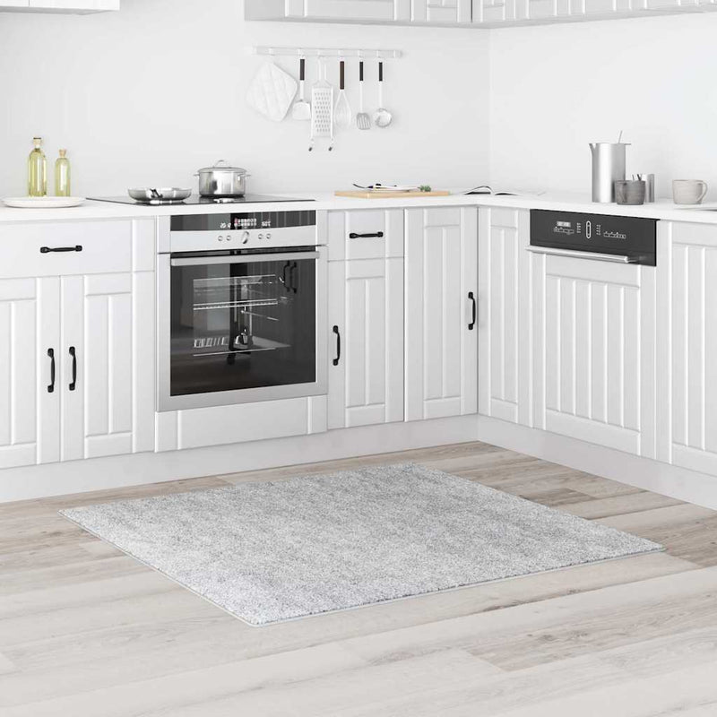 vidaXL Csúszásgátló Shaggy Szőnyeg Szürke 120 x 120 cm PP