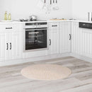 vidaXL Csúszásgátló Shaggy Szőnyeg Krém 90 x 90 cm PP