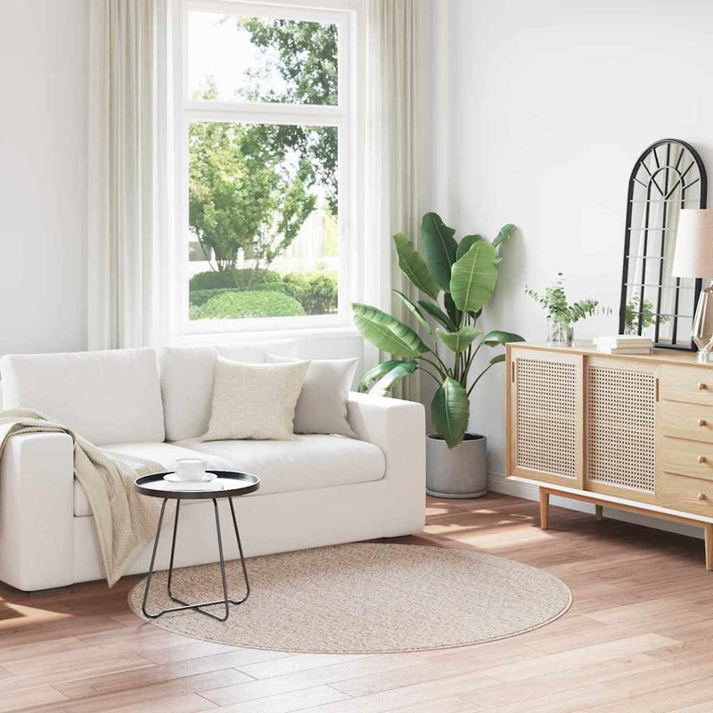 vidaXL Csúszásgátló Shaggy Szőnyeg Krém 160 x 160 cm PP