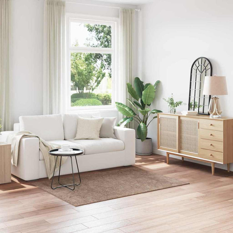 vidaXL Csúszásgátló Shaggy Szőnyeg Barna 120 x 170 cm PP