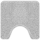 vidaXL Csúszásgátló Fürdőszőnyeg WC Nyírással Szürke 50 x 50 cm PP