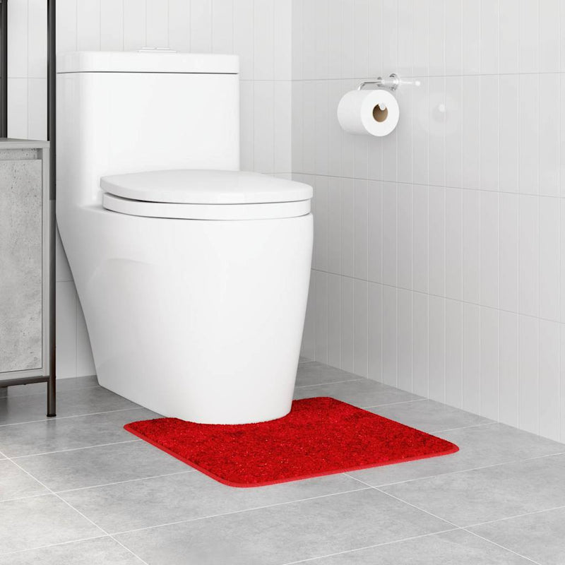 vidaXL Fürdőszoba szőnyeg Piros 50 x 50 cm Polipropilén