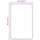vidaXL Csúszásmentes Fürdőszőnyeg Szürke 50 x 80 cm PP
