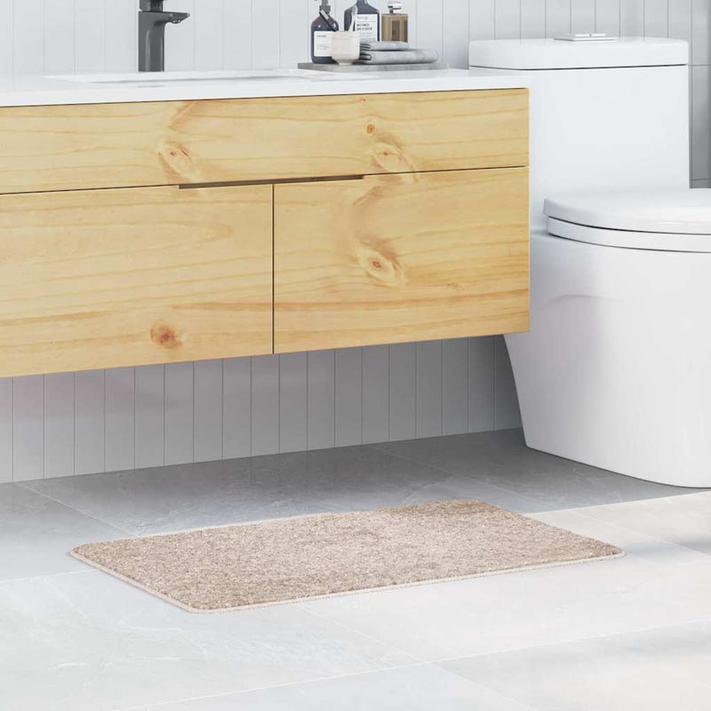 vidaXL Fürdőszoba szőnyeg Krém 50 x 80 cm Polipropilén