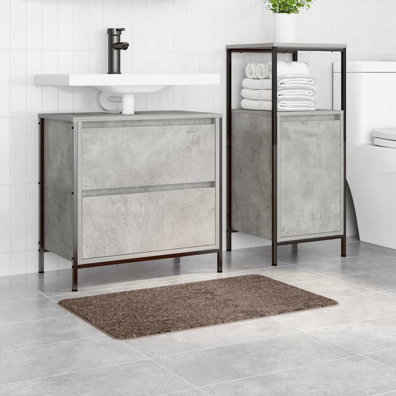 vidaXL Fürdőszoba szőnyeg Barna 50 x 80 cm Polipropilén