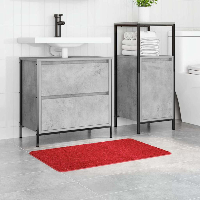 vidaXL Fürdőszoba szőnyeg Piros 50 x 80 cm Polipropilén