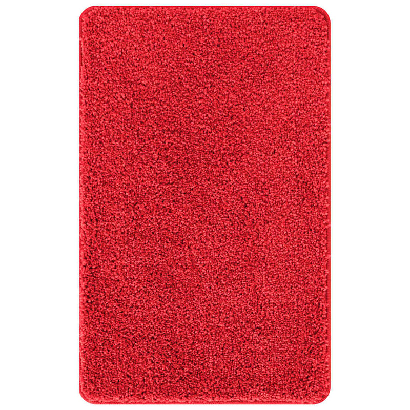 vidaXL Fürdőszoba szőnyeg Piros 50 x 80 cm Polipropilén
