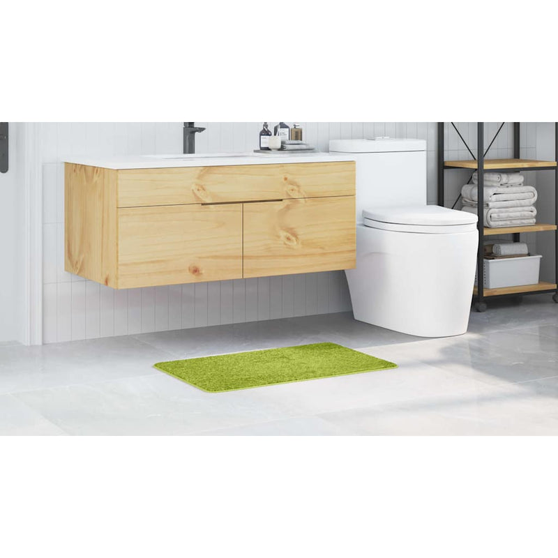 vidaXL Fürdőszoba szőnyeg Zöld 50 x 80 cm Polipropilén