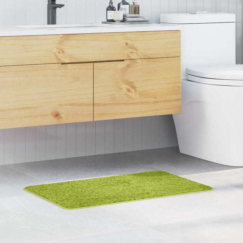 vidaXL Fürdőszoba szőnyeg Zöld 50 x 80 cm Polipropilén