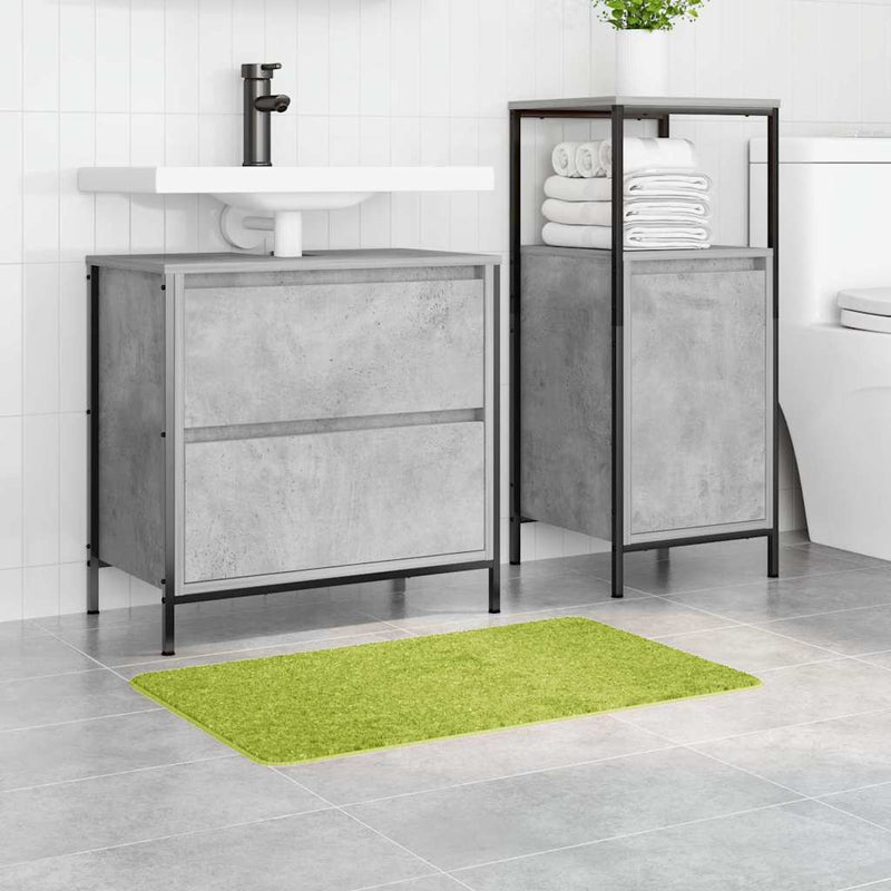 vidaXL Fürdőszoba szőnyeg Zöld 50 x 80 cm Polipropilén