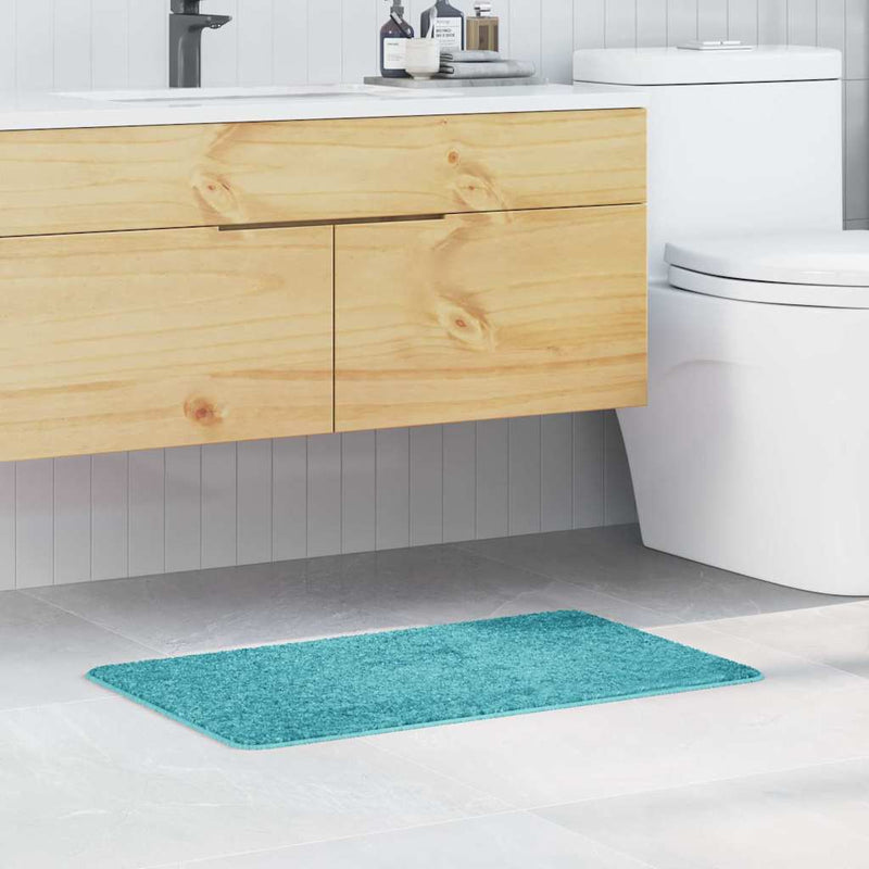 vidaXL Fürdőszoba szőnyeg Türkiz 50 x 80 cm Polipropilén