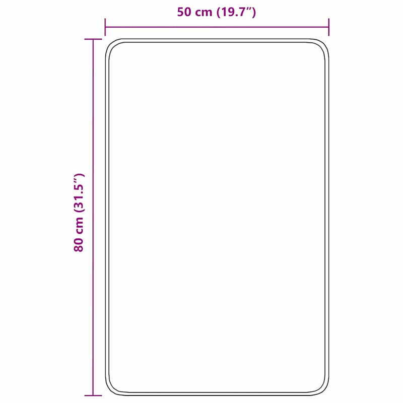 vidaXL Csúszásmentes Fürdőszőnyeg Lila 50 x 80 cm PP