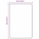 vidaXL Csúszásmentes Fürdőszőnyeg Sötétszürke 60 x 90 cm PP