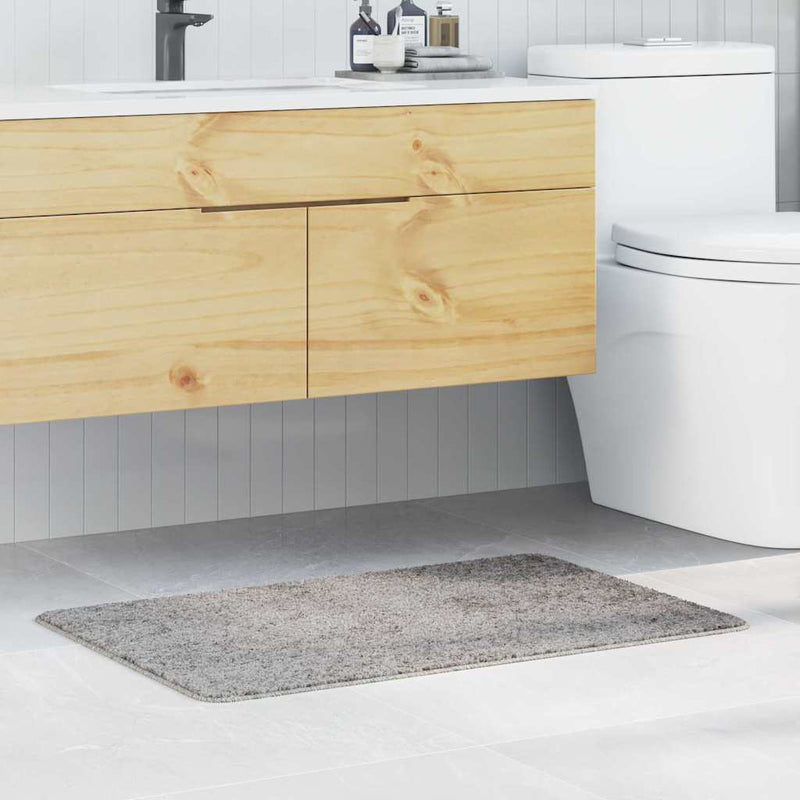 vidaXL Fürdőszoba szőnyeg Szürke 60 x 90 cm Polipropilén