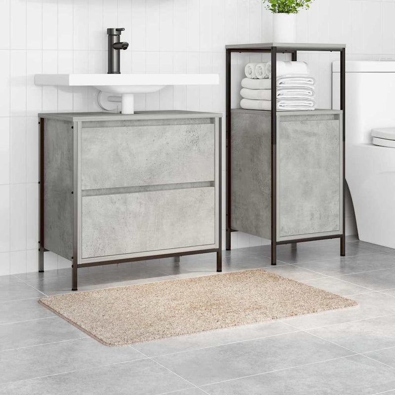 vidaXL Fürdőszoba szőnyeg Krém 60 x 90 cm Polipropilén