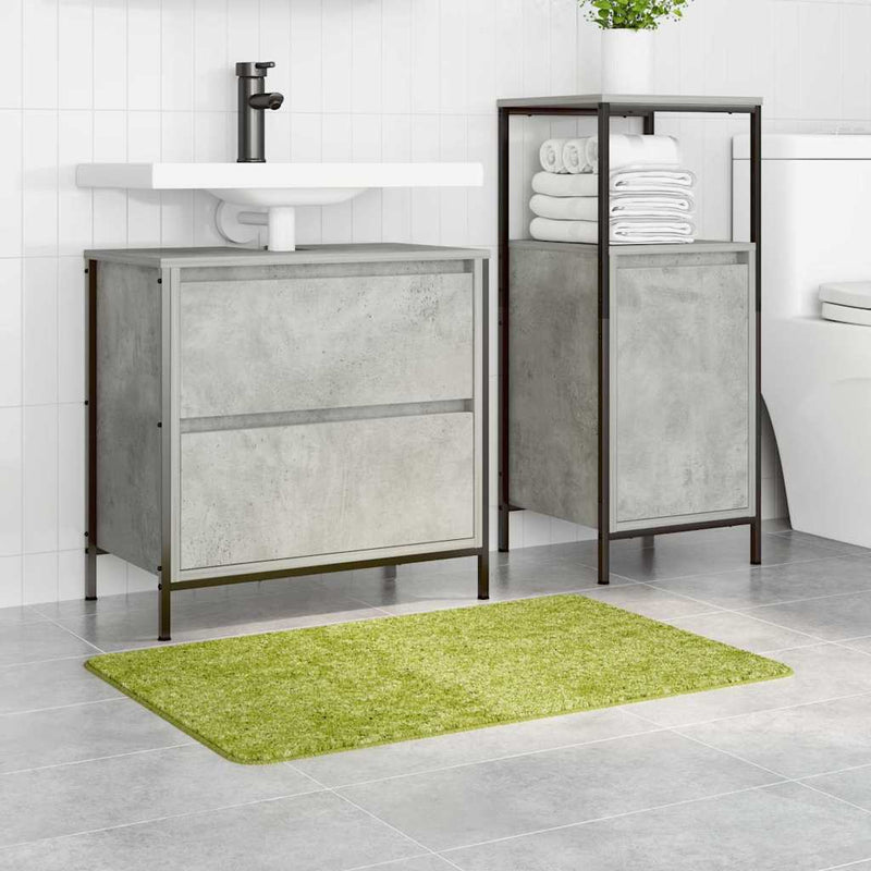 vidaXL Fürdőszoba szőnyeg Zöld 60 x 90 cm Polipropilén