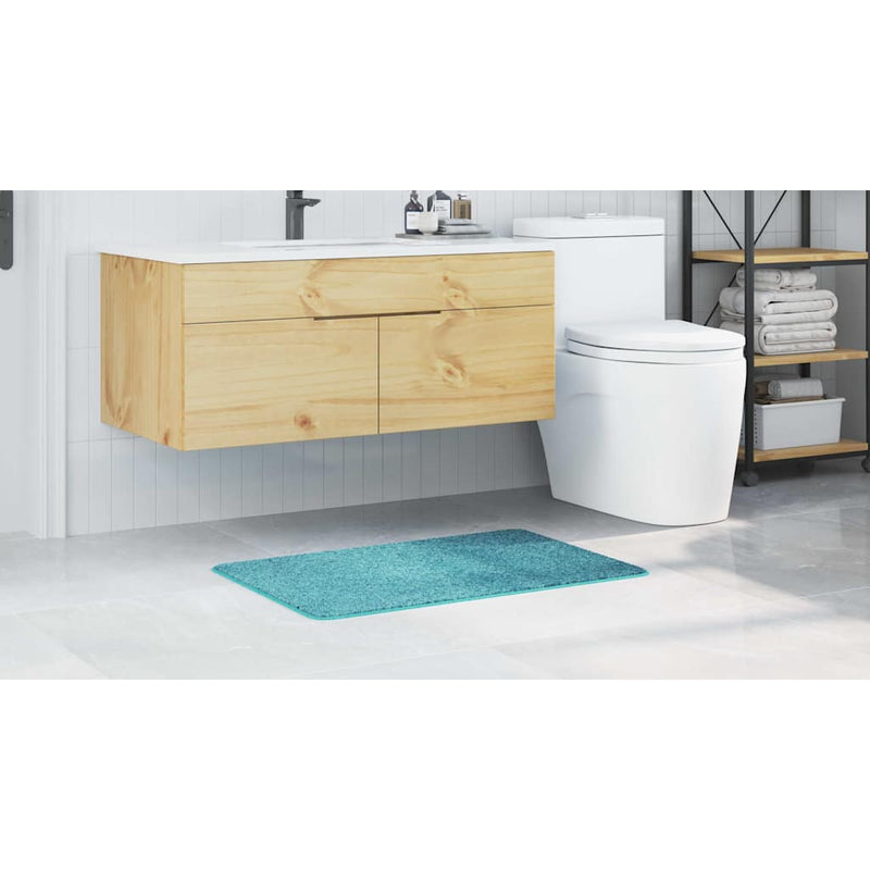 vidaXL Fürdőszoba szőnyeg Türkiz 60 x 90 cm Polipropilén