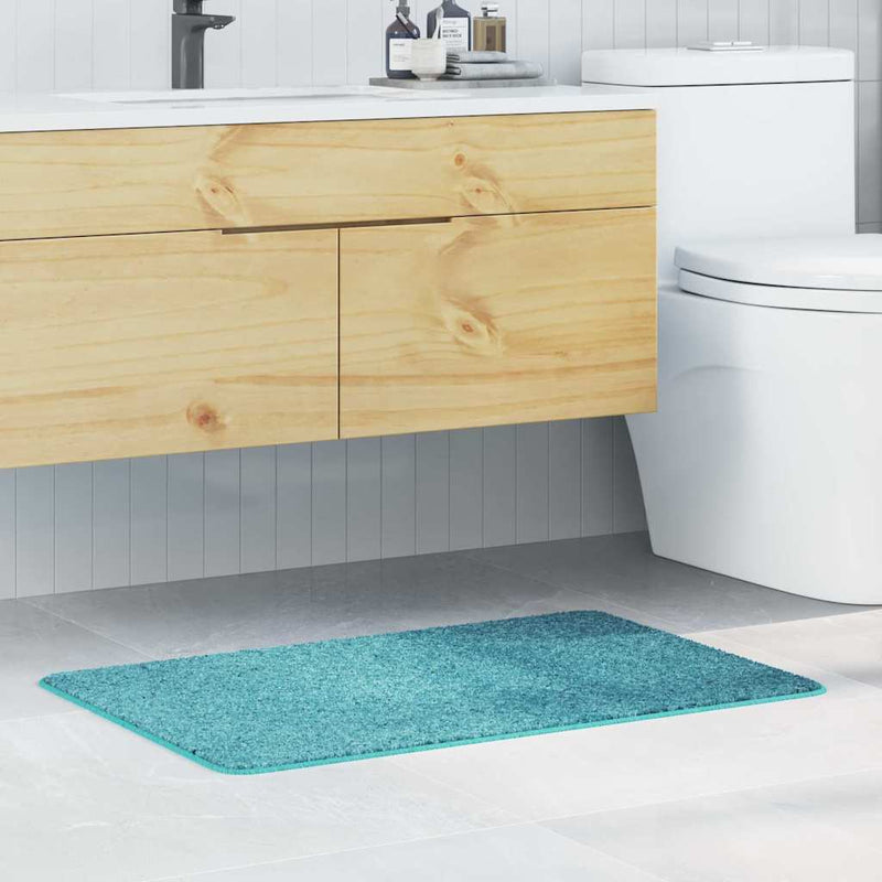 vidaXL Fürdőszoba szőnyeg Türkiz 60 x 90 cm Polipropilén