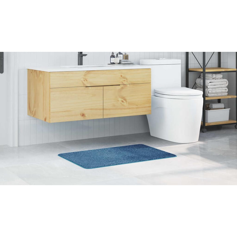vidaXL Fürdőszoba szőnyeg Kék 60 x 90 cm Polipropilén