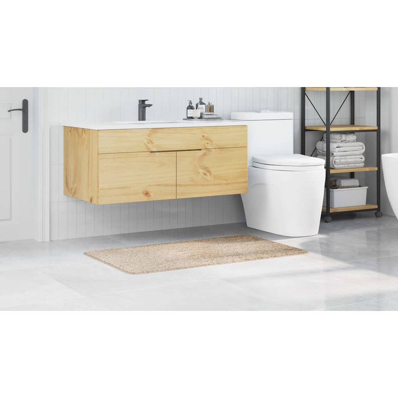 vidaXL Fürdőszoba szőnyeg Krém 70 x 120 cm Polipropilén