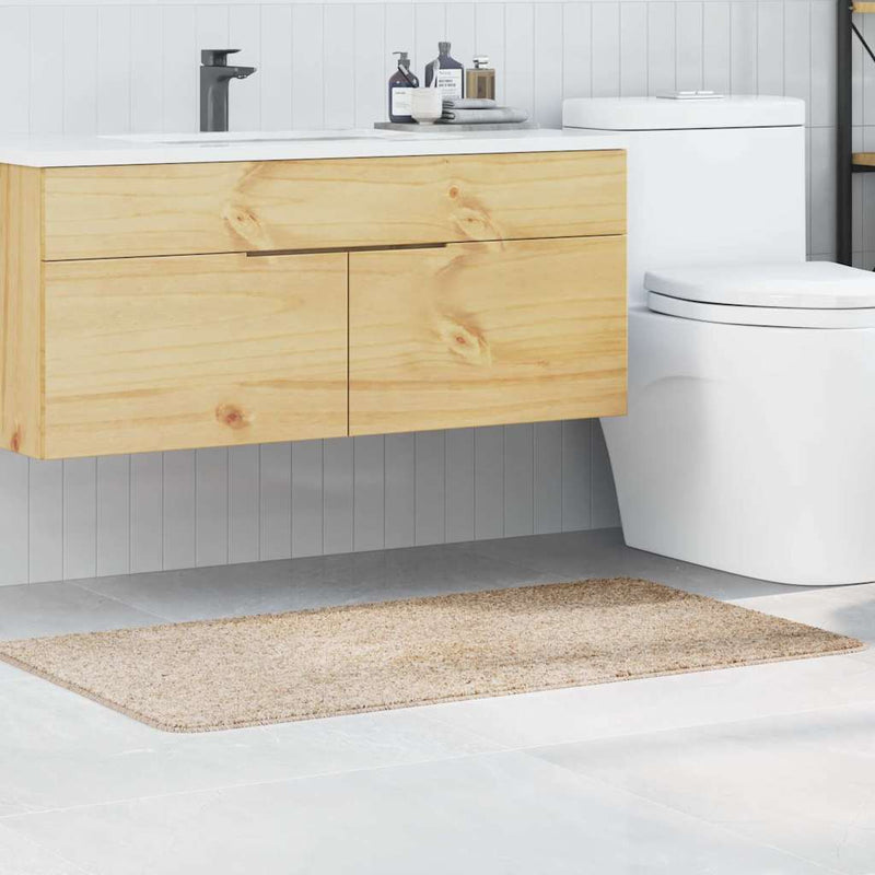 vidaXL Fürdőszoba szőnyeg Krém 70 x 120 cm Polipropilén