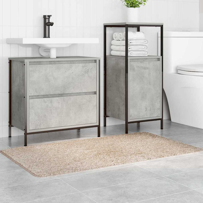 vidaXL Fürdőszoba szőnyeg Krém 70 x 120 cm Polipropilén