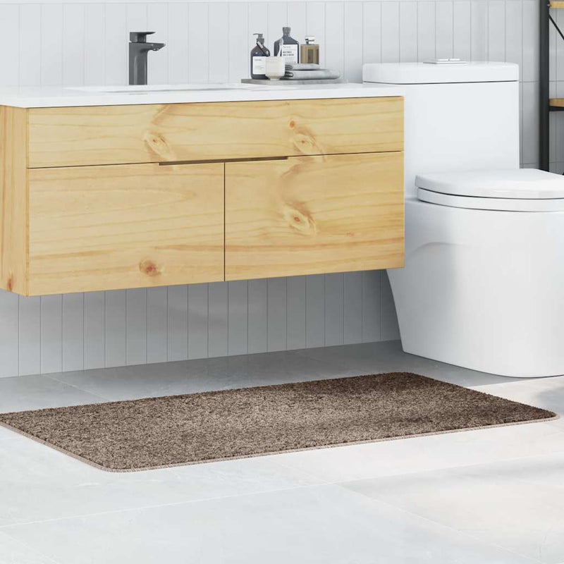 vidaXL Fürdőszoba szőnyeg Barna 70 x 120 cm Polipropilén